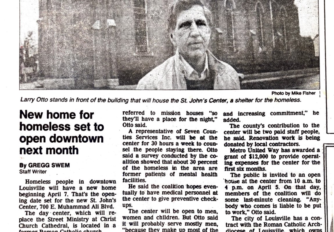 Newspaper Article About St. John Center Opening - 1986